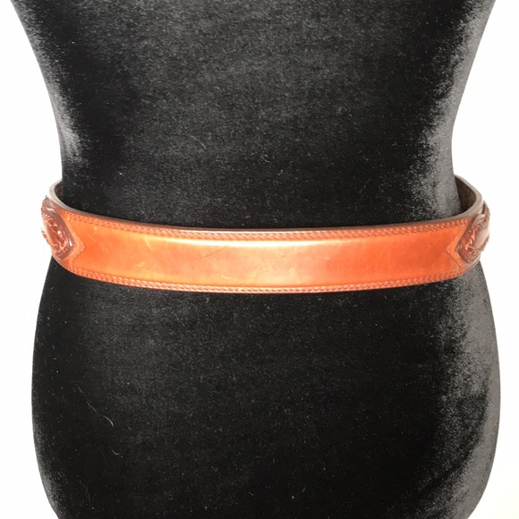 LL Bean Leather and Silver belt - Picture 3 of 6